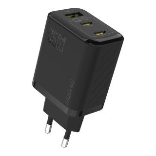 Ładowarka sieciowa GaN z kablem USB-C 1m 65W - czarna
