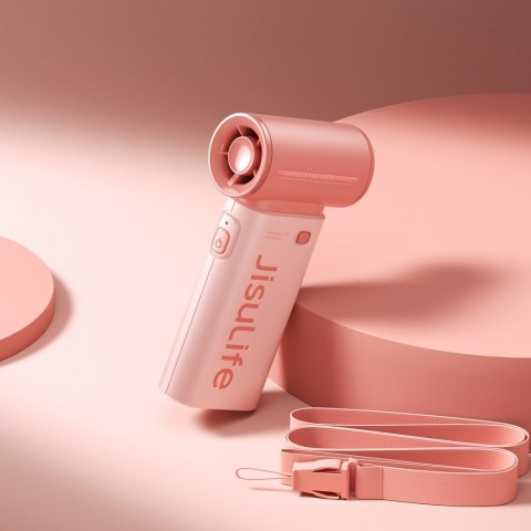Mini dmuchawa wiatrak wentylator przenośny USB-C 5000mAh - różowy