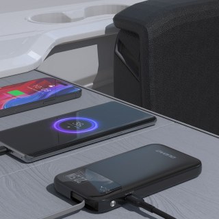 Powerbank K31 10000 mAh 22.5W PD z wbudowanym kablem - czarny