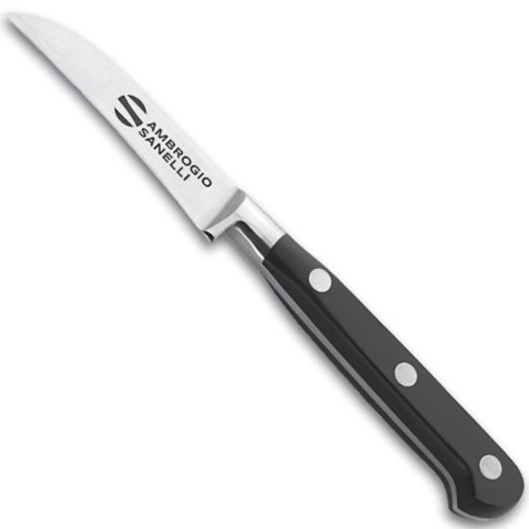 Nóż do obierania z zakrzywionym ostrzem kuty CHEF dł. 180 mm