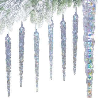 SOPLE LODU OPALIZUJĄCE DEKORACJA WISZĄCA 25 CM 6 SZT
