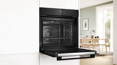 Piekarnik BOSCH HBA571BB4 czyszczenie pyroliza + prowadnice teleskopowe 1 poziomowe BOSCH HEZ538000