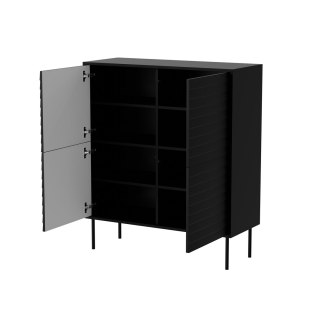 Komoda 4D CORTINA 102x40x118 czarny