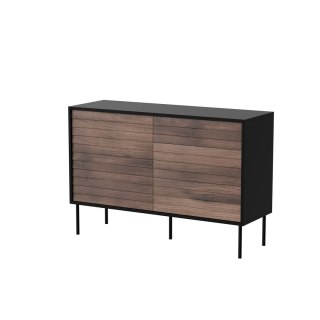 Komoda 1D3S CORTINA 120x40x81 czarny/orzech