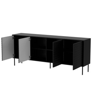 Komoda 4D CORTINA 200x40x81 czarny
