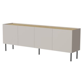 Komoda FELLINI 200x40x70 kaszmir + blat dąb olejowany
