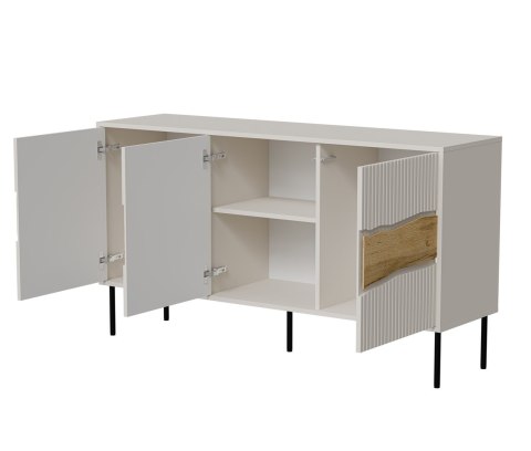 Komoda INSERTO 3D 143,5x40x80 kaszmir + LED