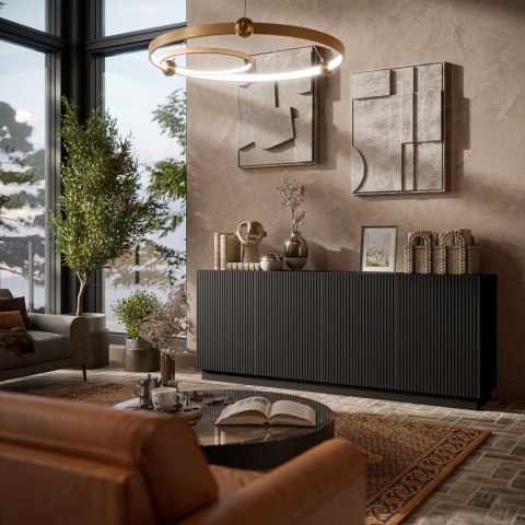 Komoda LIVERTI 200x42x78 czarny
