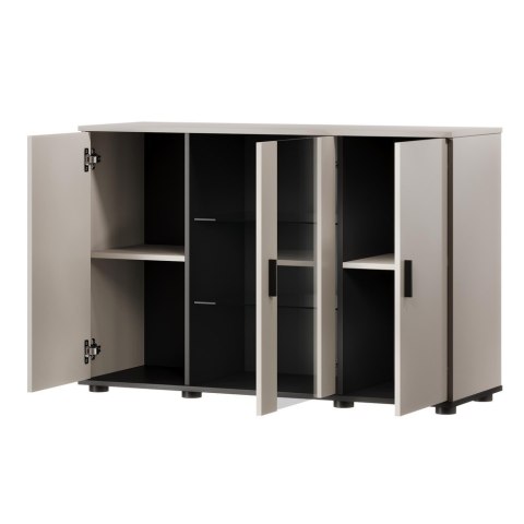 Komoda SOHO 120x41x80 kaszmir+ czarny