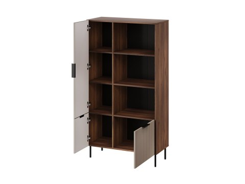 Regał 4 ALMERA 90x42x165 orzech/kaszmir