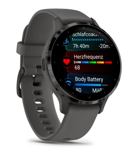 Zegarek sportowy Garmin Venu 3S Pebble Grey AMOLED 41mm Szary