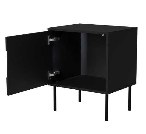 Szafka nocna 2szt INSERTO 50x40x61,5 czarny + LED