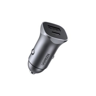Ugreen ładowarka samochodowa USB Typ C / USB 24W Power Delivery Quick Charge szary (30780)