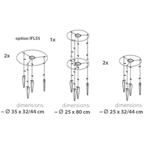 PODPORA DO ROŚLIN FLOO SUPPORTS ŚR. 25 I 35CM ZIELONY LEŚNY