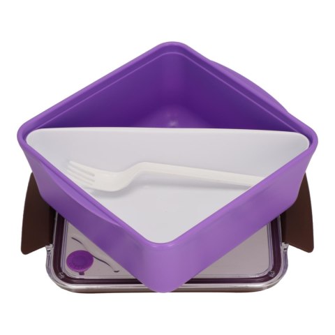 Lunch box Divided z widelcem 2,6l
