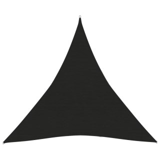 Żagiel przeciwsłoneczny, 160 g/m², czarny, 5x5x5 m, HDPE