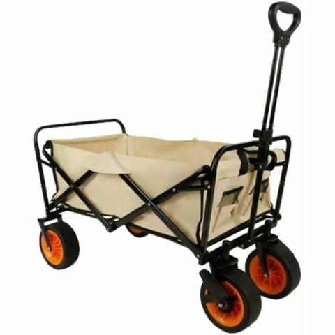 Marbueno Wózek Wielofunkcyjny Składany Stal 200 KG Beżowy 86X50X59 cm 10479