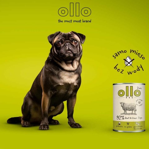 Ollo Pure Wołowina zielone Żwacze 850g