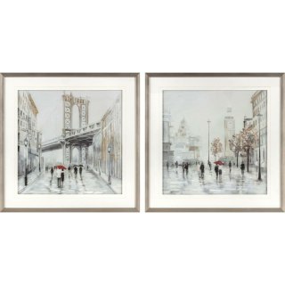 Płótno DKD Home Decor polistyrenu Płótno 60 x 3 x 60 cm 63 x 3 x 63 cm