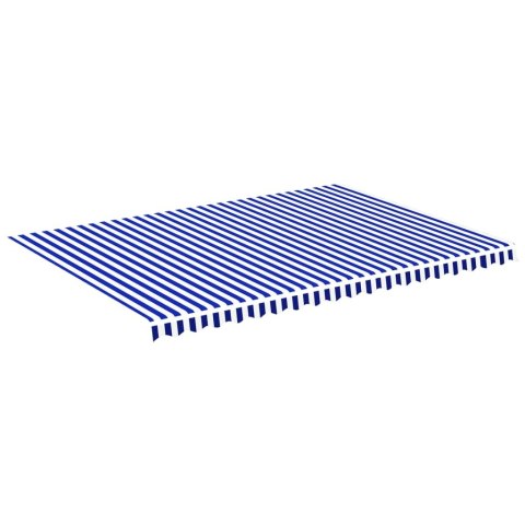 Zapasowa tkanina na markizę, niebiesko-biała, 5 x 3,5 m