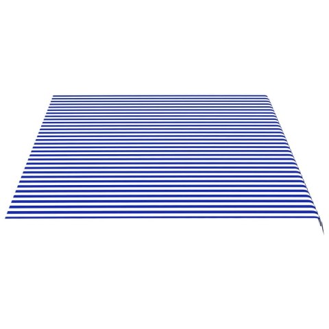 Zapasowa tkanina na markizę, niebiesko-biała, 5 x 3,5 m