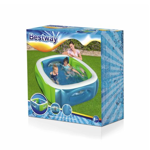 Bestway Basen dmuchany z okienkami 168x168x56 cm +6 lat Ogrod 51132