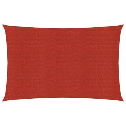 Żagiel przeciwsłoneczny, 160 g/m², czerwony, 2x4,5 m, HDPE