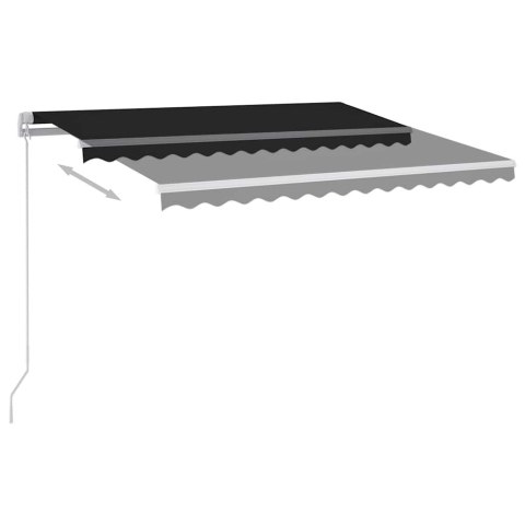 Ręcznie zwijana markiza z LED, 300 x 250 cm, antracytowa