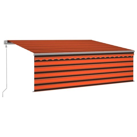 Automatyczna markiza z zasłoną, LED i czujnikiem wiatru, 4x3 m