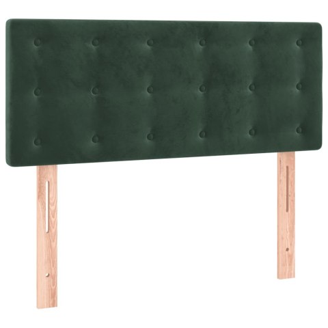 Łóżko kontynentalne z materacem i LED zielony aksamit 80x200 cm
