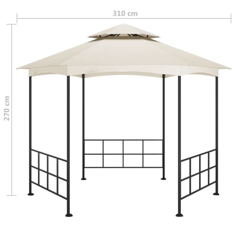 Altana ze ściankami, 3,1 x 2,7 m, kremowa