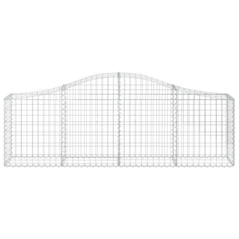Kosze gabionowe, 12 szt, 200x30x60/80 cm, galwanizowane żelazo