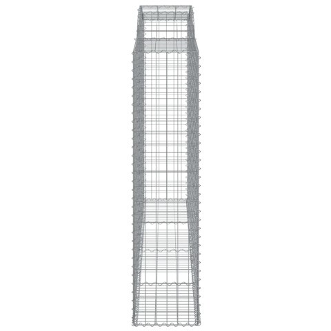 Kosze gabionowe, 12 szt, 300x50x200/220cm, galwanizowane żelazo
