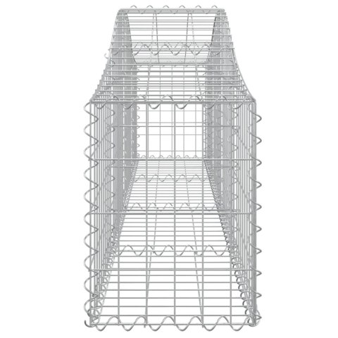 Kosze gabionowe, 13 szt, 200x30x40/60 cm, galwanizowane żelazo
