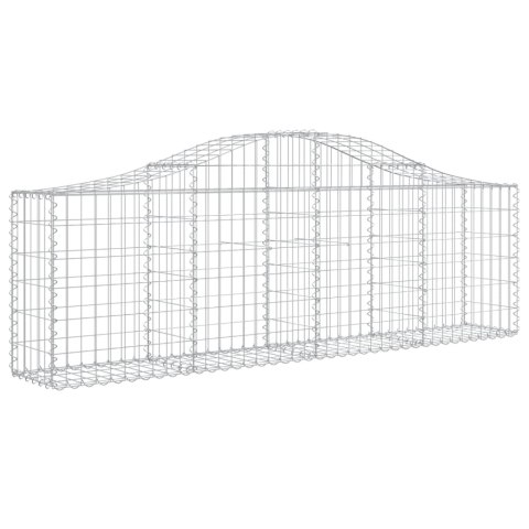 Kosze gabionowe, 13 szt, 200x30x60/80 cm, galwanizowane żelazo