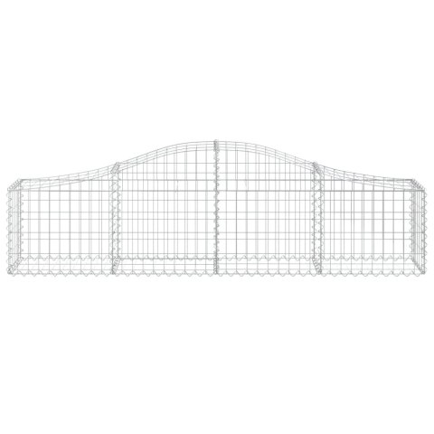 Kosze gabionowe, 18 szt, 200x30x40/60 cm, galwanizowane żelazo