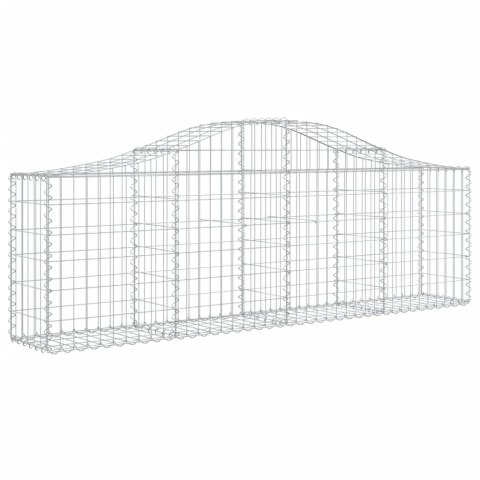Kosze gabionowe, 18 szt, 200x30x60/80 cm, galwanizowane żelazo