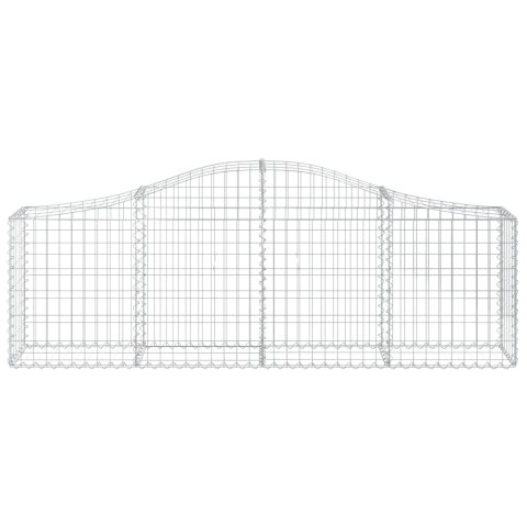 Kosze gabionowe, 18 szt, 200x30x60/80 cm, galwanizowane żelazo
