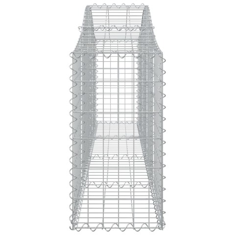 Kosze gabionowe, 18 szt, 200x30x60/80 cm, galwanizowane żelazo