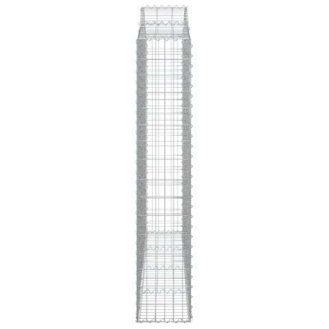 Kosze gabionowe, 5 szt, 200x30x160/180 cm, galwanizowane żelazo