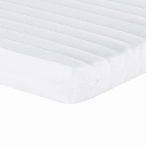 Sofa rozsuwana z materacami, czarna, 100x200 cm, tkanina