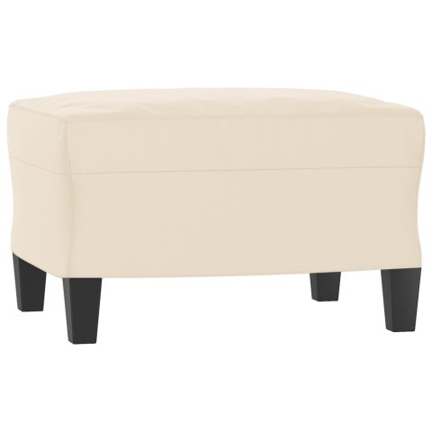 3-os. sofa z podnóżkiem, beżowa, 180 cm, obita mikrofibrą