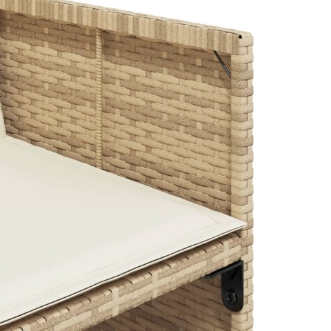 13-cz. zestaw mebli do ogrodu, poduszki, beżowy, rattan PE