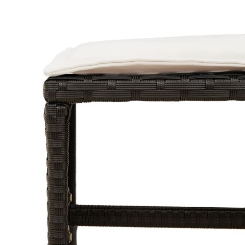 9-cz. zestaw mebli ogrodowych z poduszkami, brązowy, rattan PE