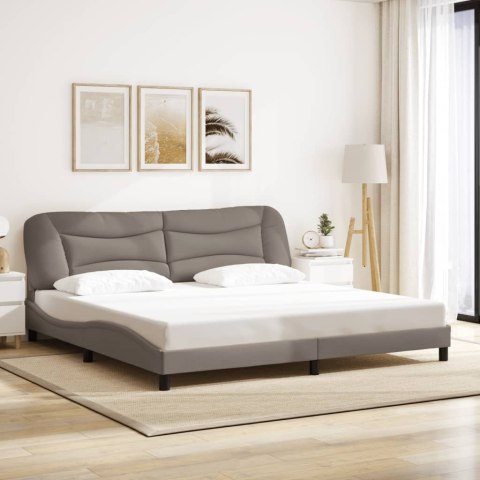 Rama łóżka z LED bez materaca Hvar Taupe 200x200 cm Tkanina