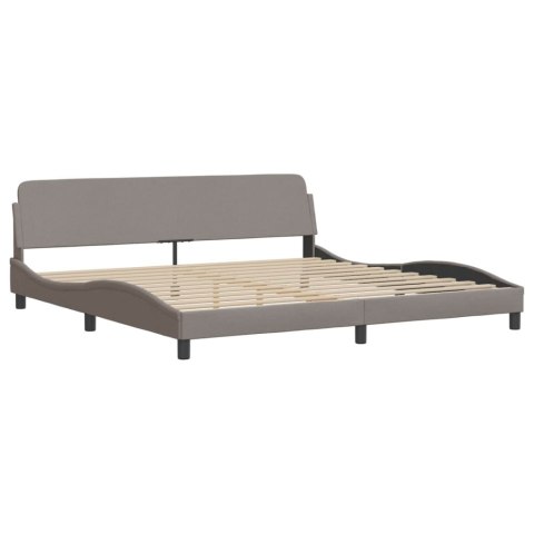 Rama łóżka z LED bez materaca Hvar Taupe 200x200 cm Tkanina