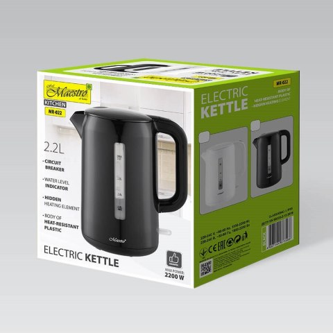 Czajnik elektrycz. 2,2L 2200W MR-022-BLACK MAESTRO