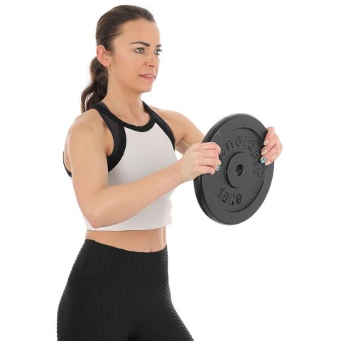 OBCIĄŻENIE ŻELIWNE CZARNE 10 KG ENERO FIT fi26,5