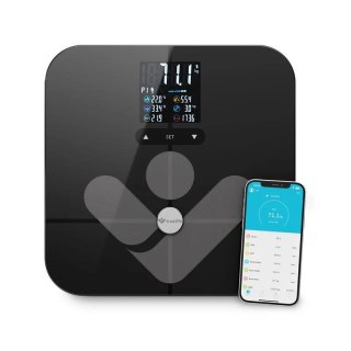 Waga diagnostyczna bluetooth TrueLife FitScale W7 BT czarna kolorowy LCD 0,2 ~ 180 kg iOS, Android