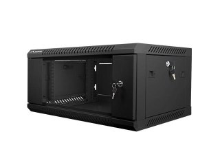 Szafa instalacyjna Rack wisząca 19" 4U 600x450 czarna Lanberg (flat pack)